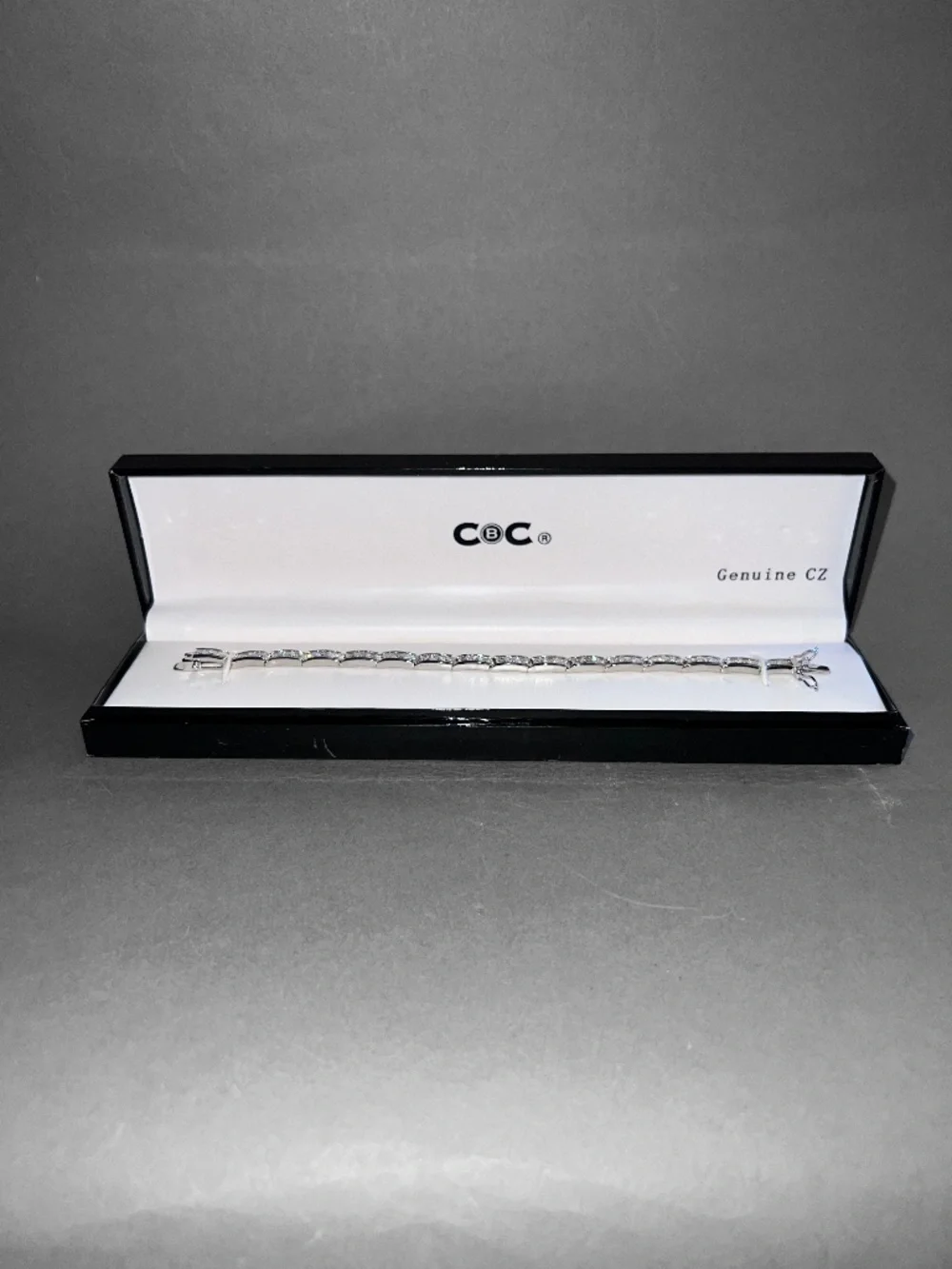 Cubic Zircon Silver-tone Bracelet